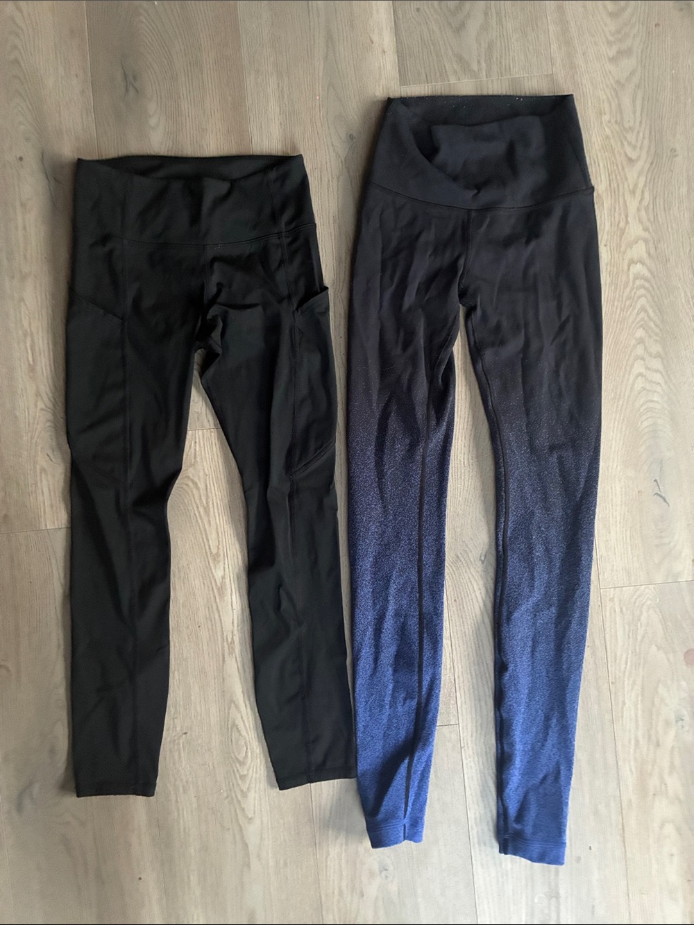 Lululemon Women’s High-Waist Leggings - Black and Ombre Blue